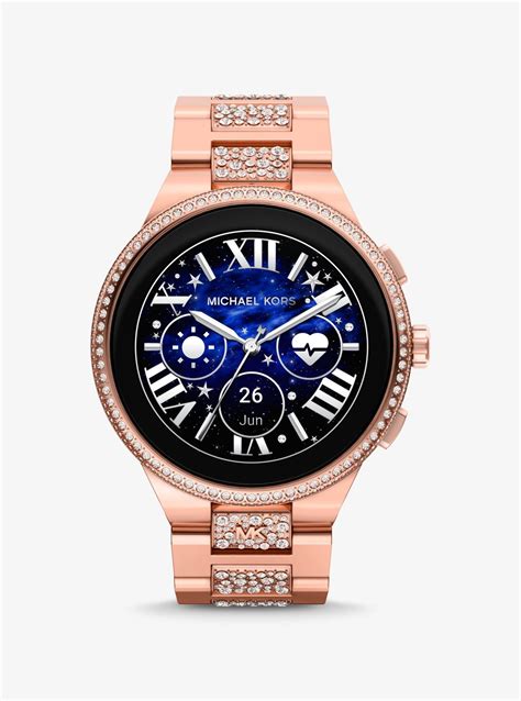 michael kors smartwatch rose gold women's|michael kors runway access smartwatch.